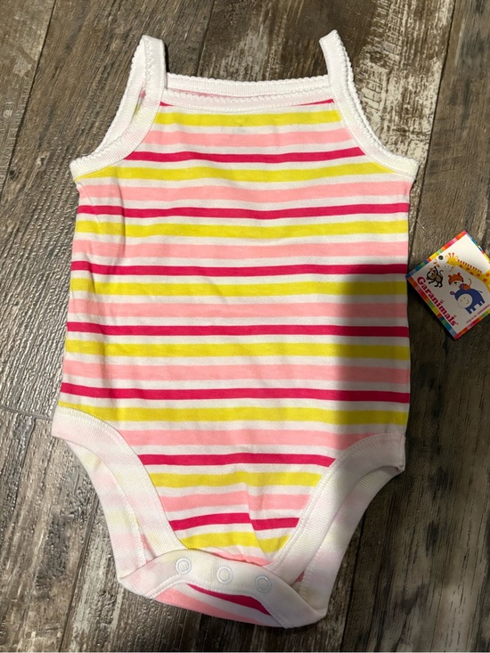 Garanimals Other - Garanimals Pink Yellow White Striped Baby One-Piece Baby Girl Size 0-3 Mos! NWT!